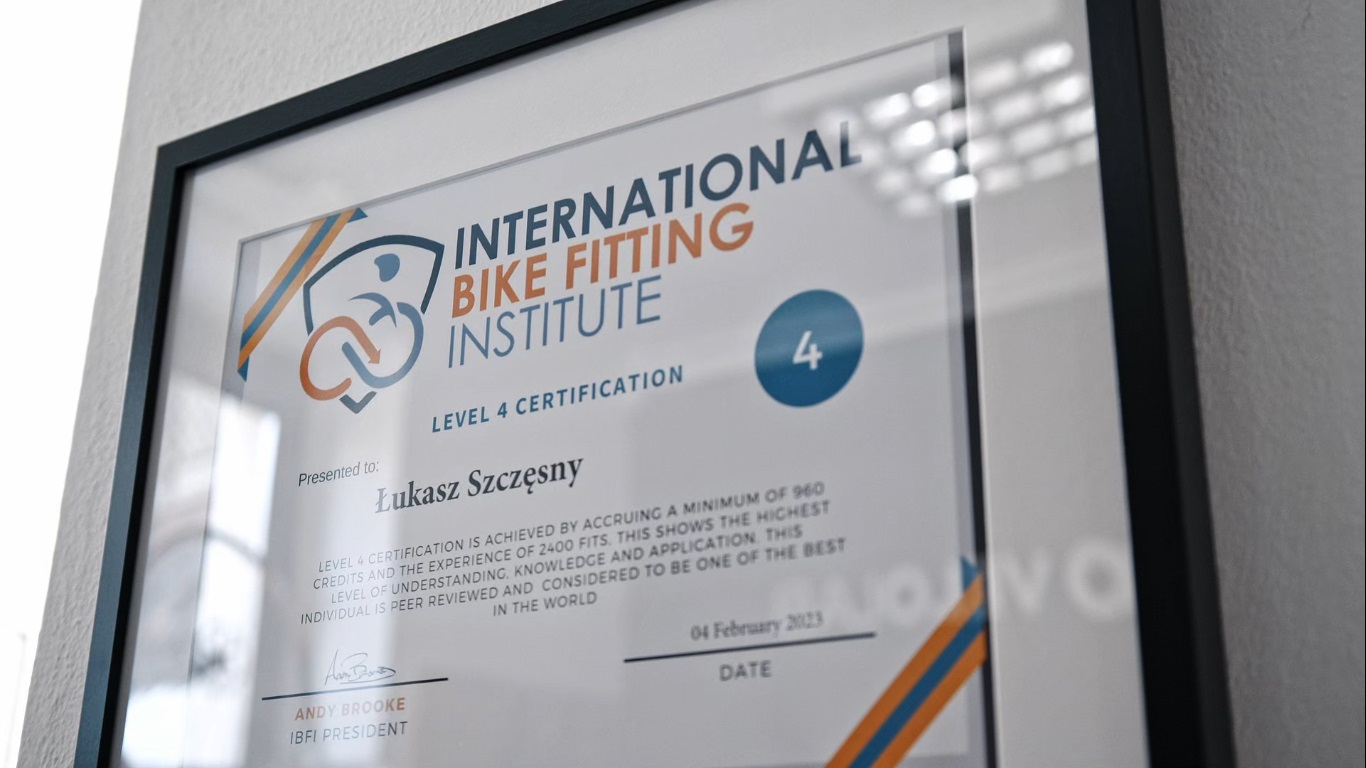 Co wyróżnia najlepszy bikefitting? 7/10 „certyfikaty potwierdzające